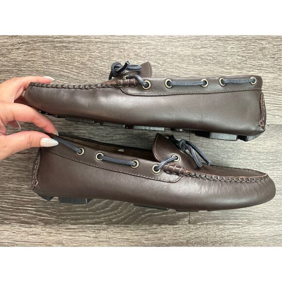 NEW J.Crew Leather Driving Shoes In Dark Brown Size 11 - Picture 7 of 9